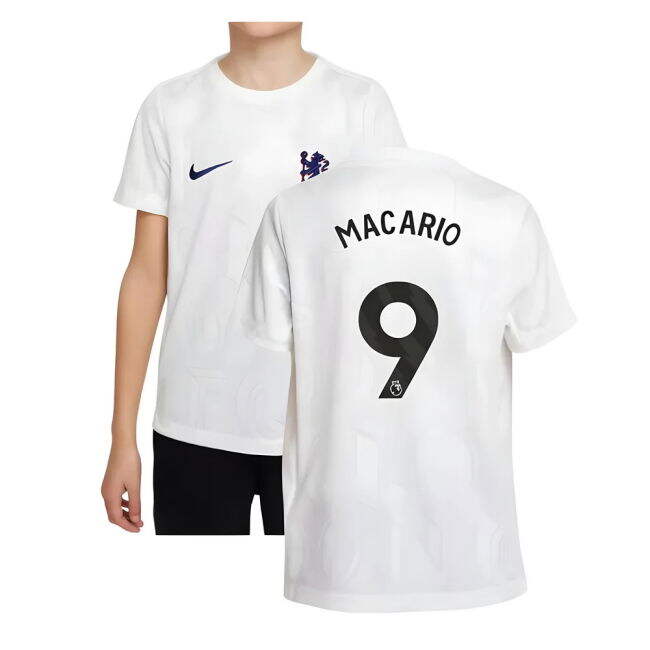 2025-20 Chelsea Home Soccer Shirt Macario #9 L M S Kids