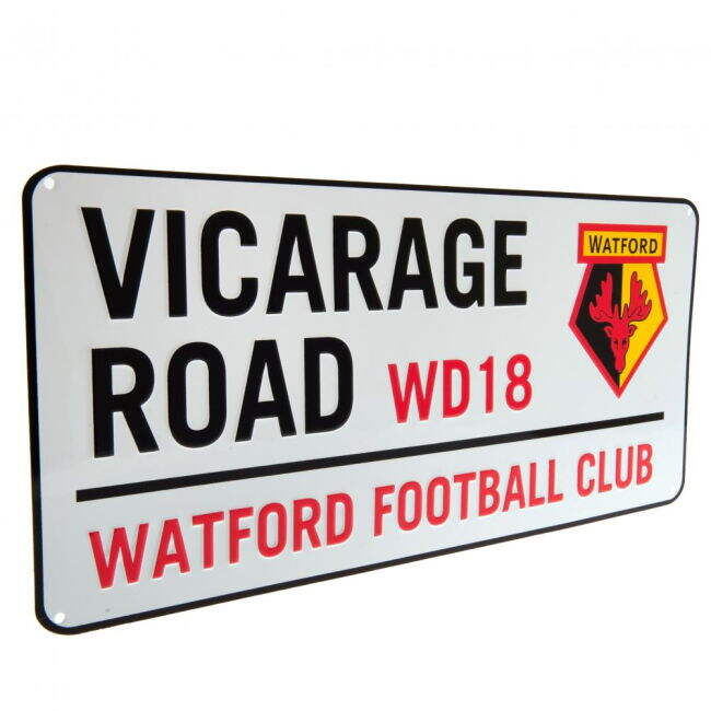 Men's Watford FC White Street Sign