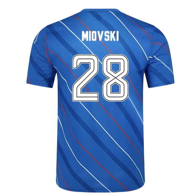 Glasgow Rangers Practice Shirt Miovski 2 #8 Official Merchandise (v3)