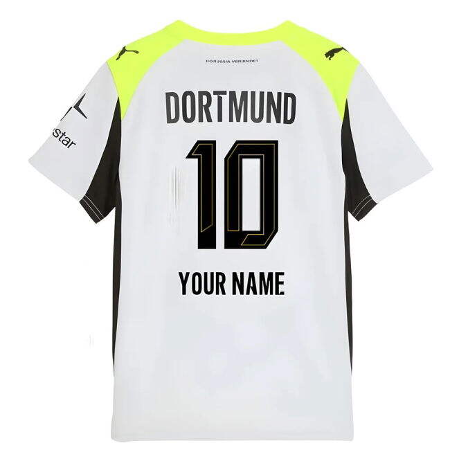 Kids Official 2025-2026 Borussia Dortmund German Away Shirt