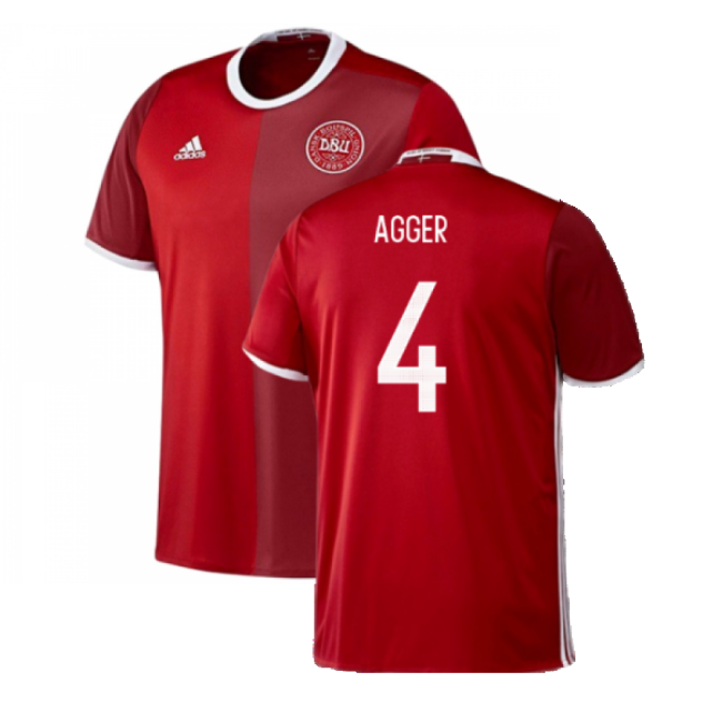 Agger 4 Latest Denmark Home Soccer Jersey 2016-2017