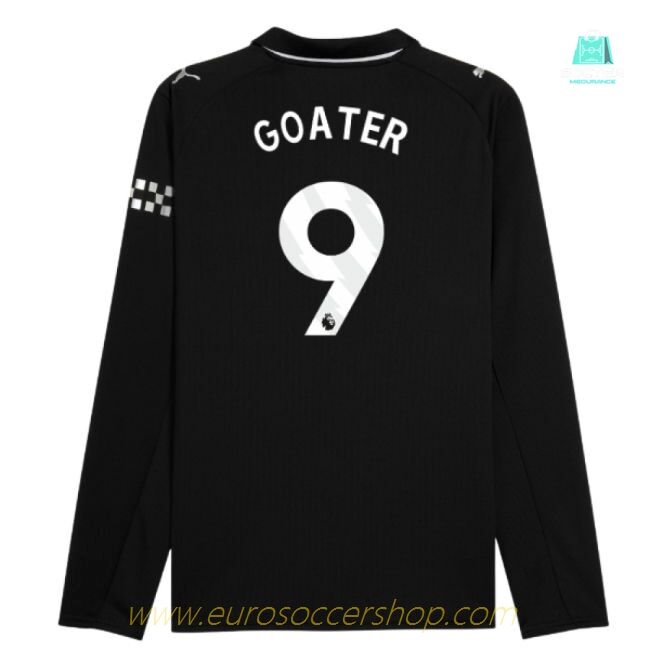 2025-2026 Man City Long Sleeve Away Shirt (Goater 9)
