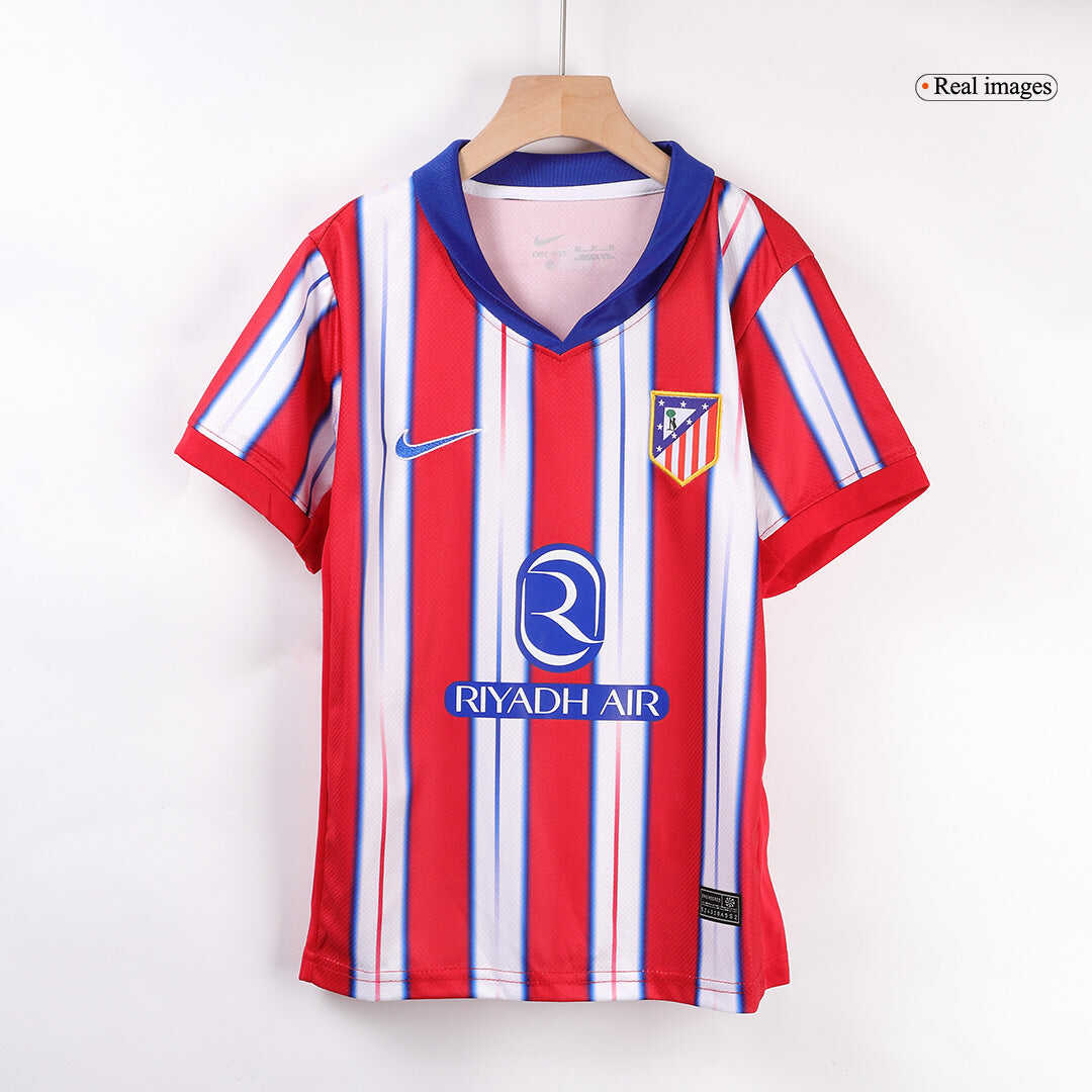 Kid's Atletico Madrid Home Soccer Jersey Kit(Jersey+Shorts+Socks) 2024