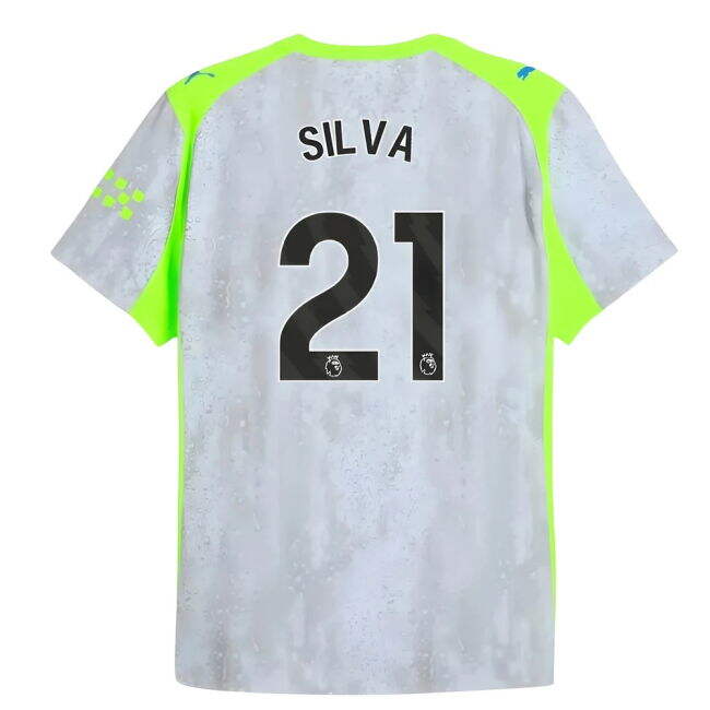 2025-2026 Man City Authentic Third Shirt (Silva 21) (Match Day)