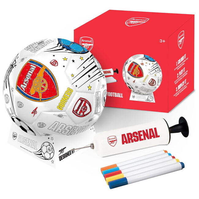 Arsenal FC 'Colour In' Mini Football Set - game day