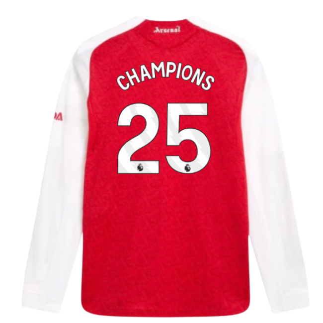 Arsenal Arsenal Authentic Long Sleeve Home Shirt Champions #25 Mat...