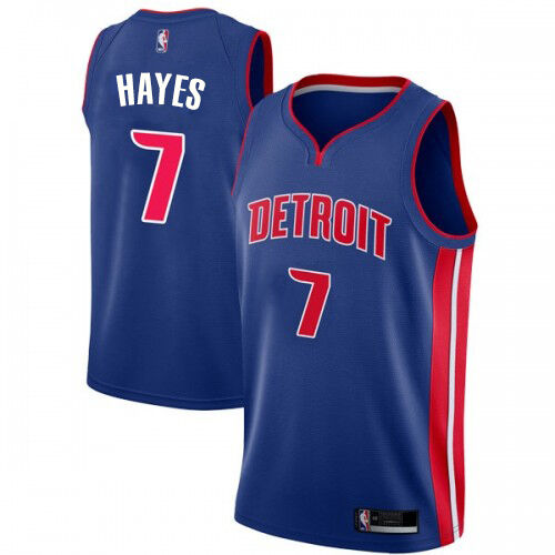 DET Killian Hayes #7 Elite 2024 Icon NBA Swingman Jersey Blue