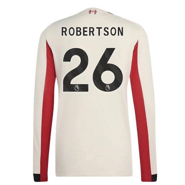 2025-2026 Liverpool Authentic Long Sleeve Away Shirt (Robertson 26)