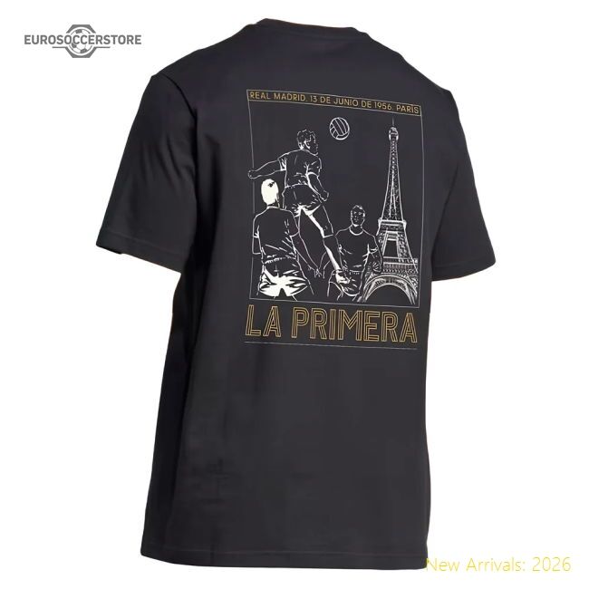 High-quality 2024-2025 Real Madrid Ucl Heavy Cotton Tee (black)