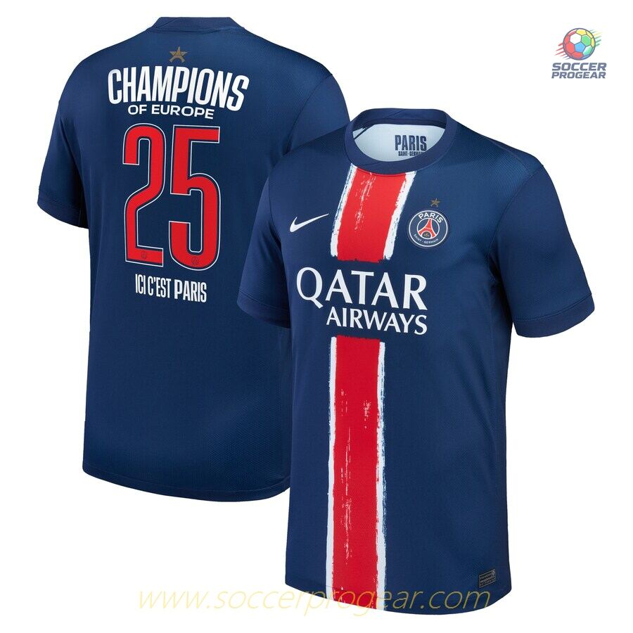 PSG 2025 European Champions 1 Star Kids Edition Team Jersey