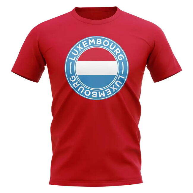 Luxembourg Football Badge T-Shirt (Red)