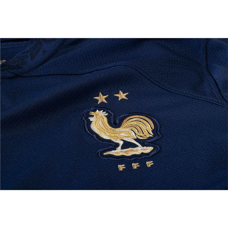 Official World Cup 2022 France Home Blue Soccer Jersey Football Shirt