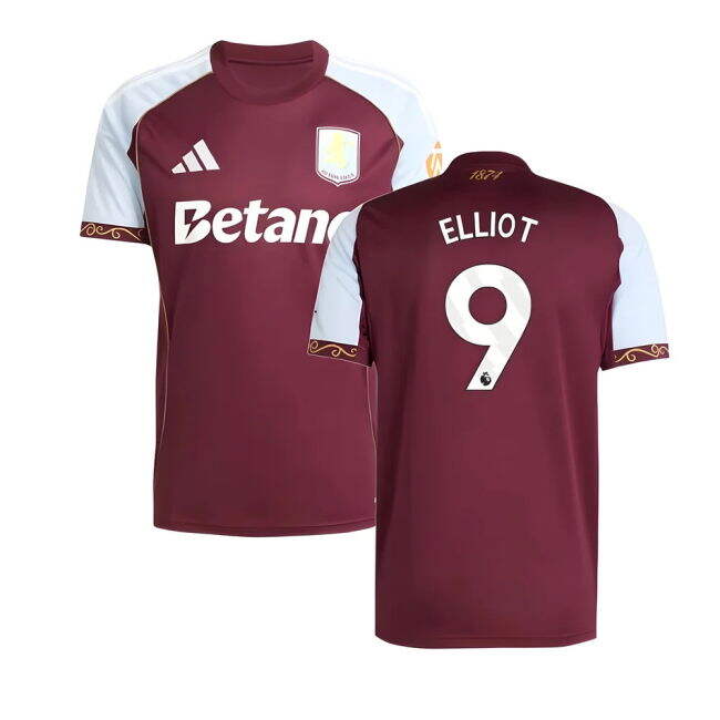 Premium Quality Football Aston Villa Home Shirt Elliot #9 2025-202...