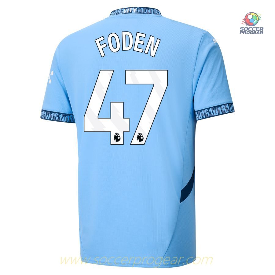 Manchester City Home Team Soccer Shirt 2024-25 Edition Foden