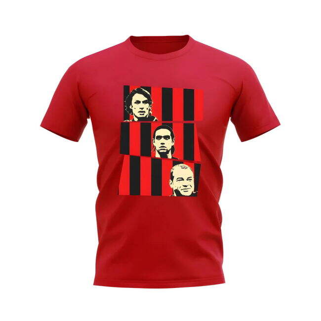 Nesta Maldini Cafu AC Milan official style T-Shirt (Unisex
