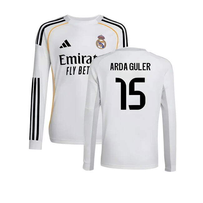 Arda Guler 15 New Real Madrid Home Match Shirt 2025-2026 (Kids)