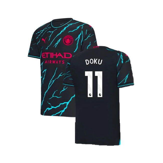 Football Man City Third Shirt Doku #11 Official Licensed Devoted F...