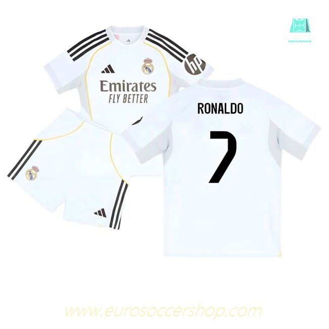 2025-2026 Real Madrid Home Youth Kit (Ronaldo 7)