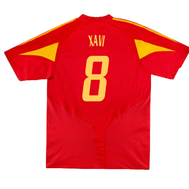 Licensed 2004-2005 Spain UEFA Home Kit (Xavi 8)