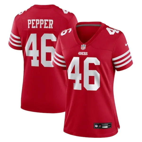 San Francisco 49ers Game Football Jersey - Scarlet S | authentic je...
