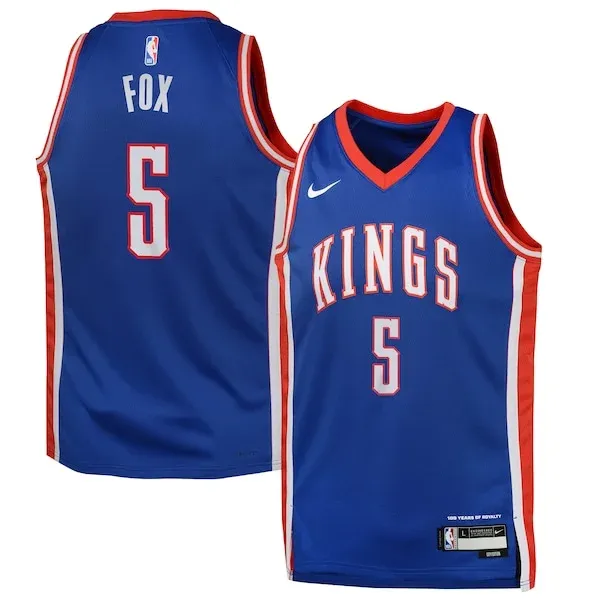De'Aaron Fox SAC Swingman Jersey - modern Basketball - Blue training