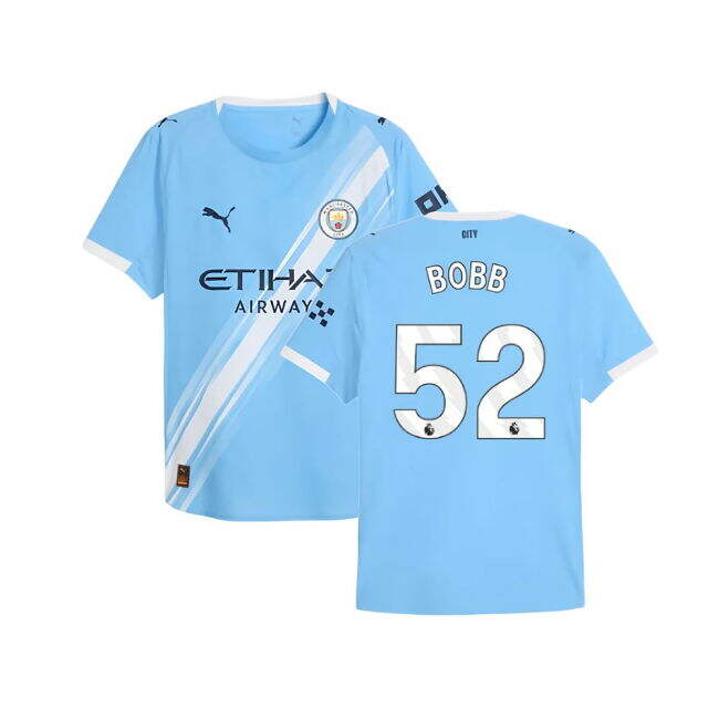 Authentic Design Football Man City Authentic Home Shirt Bobb #52 N...