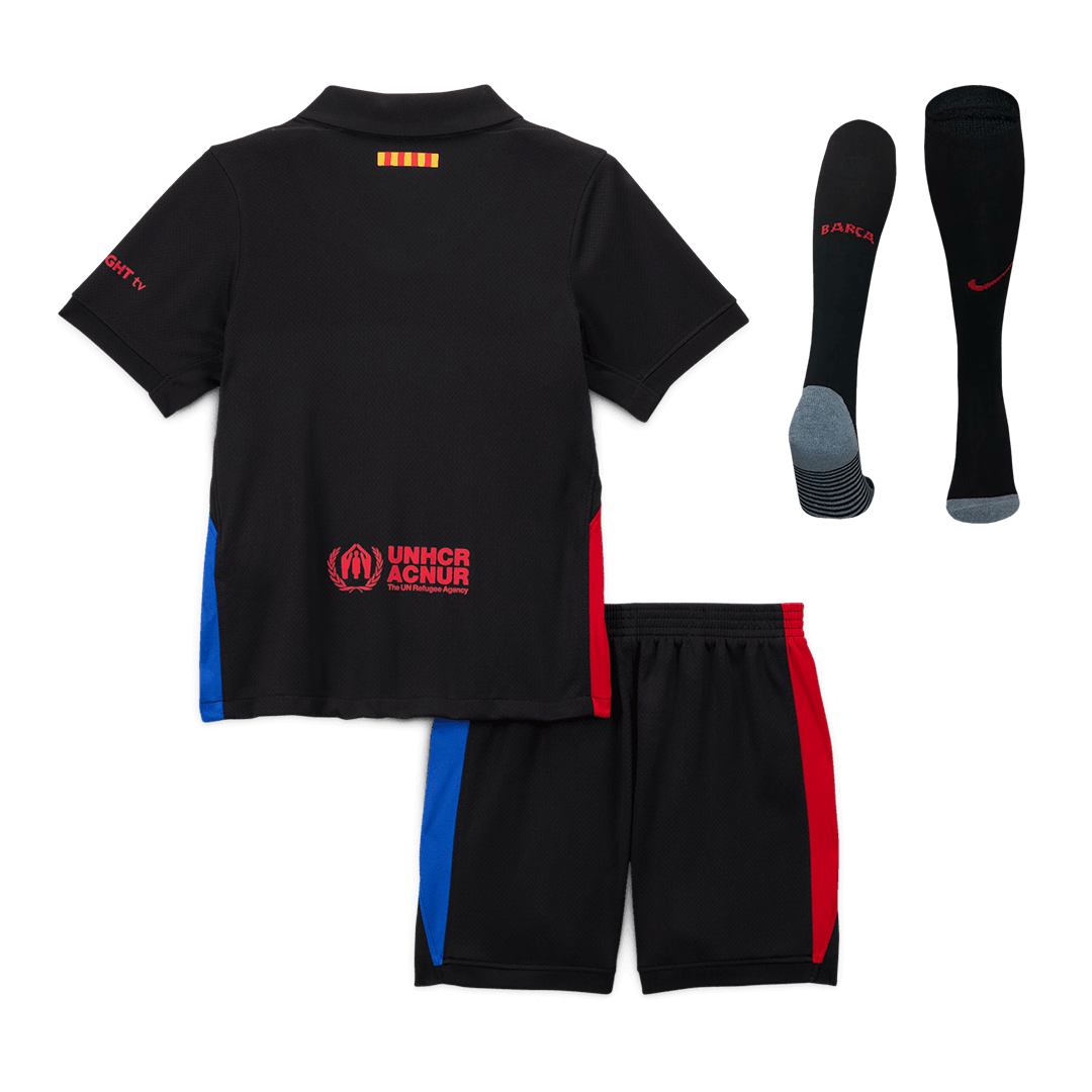 Kid's Barcelona Away Soccer Jersey Kit(Jersey+Shorts+Socks) 2024/25Aut