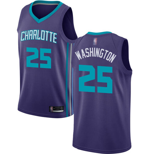 Nike Charlotte Hornets #25 PJ Washington Purple NBA Jordan Swingman Statement Edition Jersey Mens