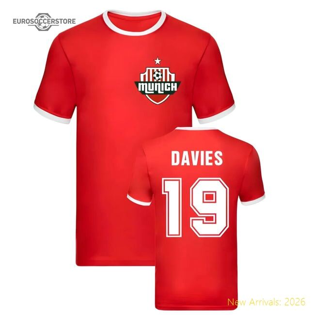 Alphonso Davies Bayern Munich Ringer Tee (red) - Budget-friendly