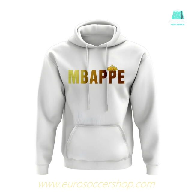Kylian Mbappe Real Madrid Crown Hoody (White)