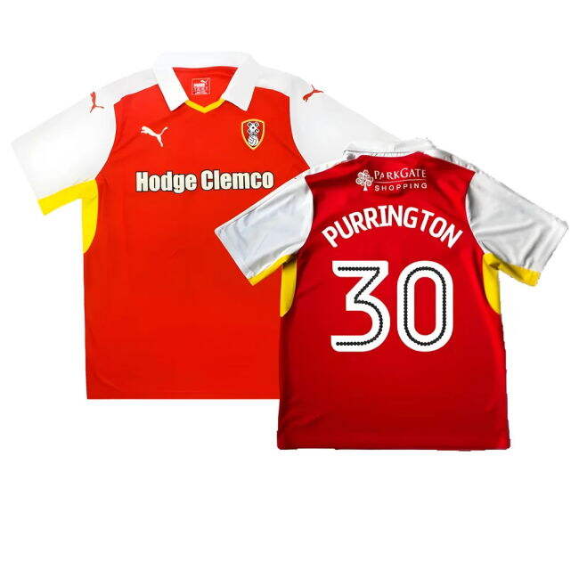 Authentic Rotherham Home Shirt Good Xl Purrington #30 Official Lic...