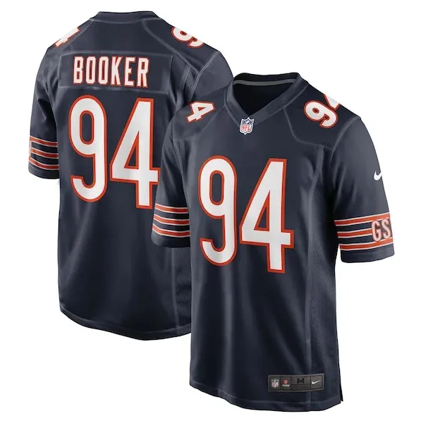 None Austin Booker Game Jersey - Navy | NFL Player Jersey | NFL Footba