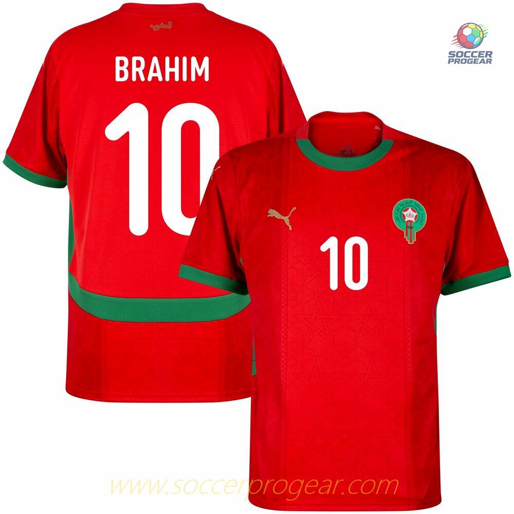 Morocco Home Team Soccer Shirt 2025 Collection 2026 Brahim