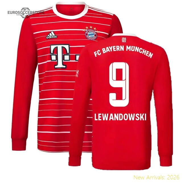 2022-2023 Bayern Munich Long Sleeve Home Kit (lewandowski 9)