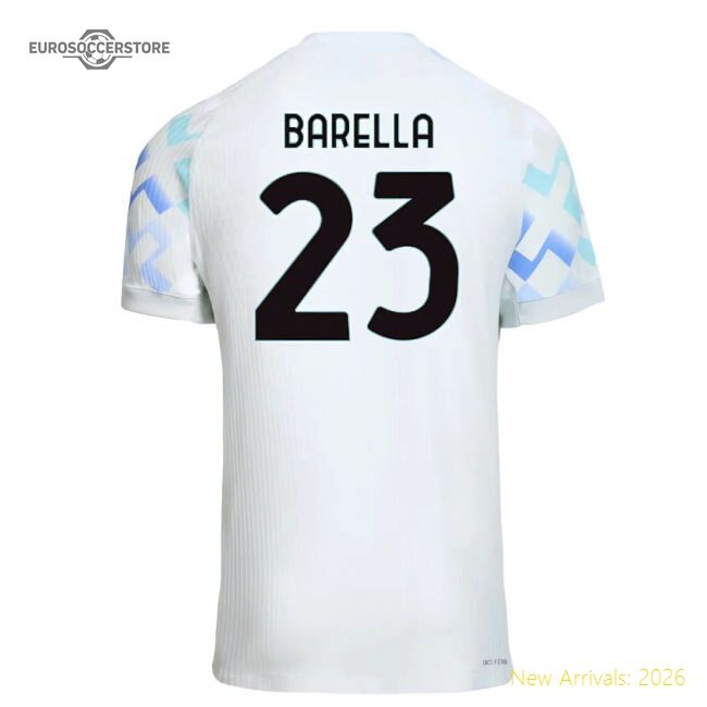 Premium-grade 2025-2026 Inter Milan Authentic Away Shirt (barella 23)
