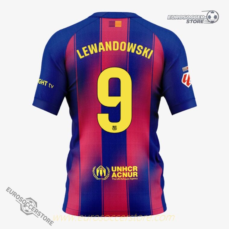 LEWANDOWSKI's Number 9 Barcelona 25-26 Home Jersey (Player Version)