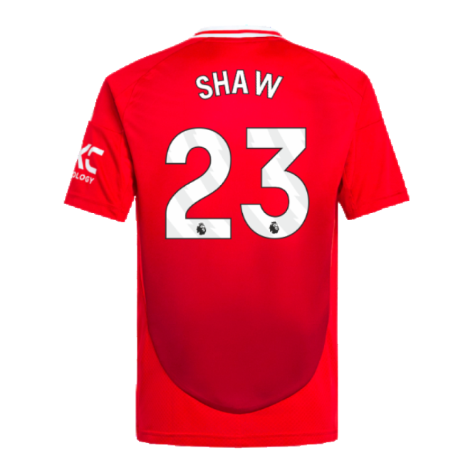 Top-Quality Man Utd 2024-2025 Man Utd Home Shirt (Kids) (Shaw 23)