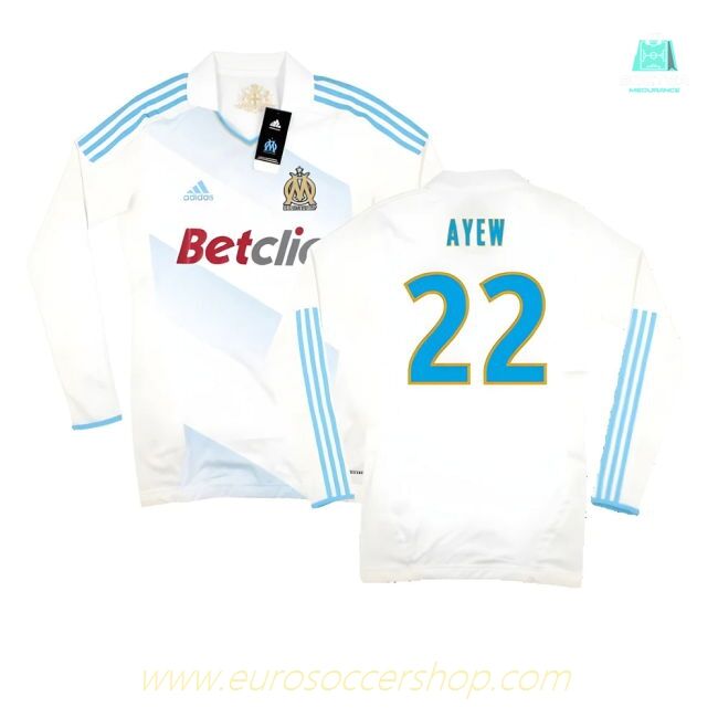 Marseille 2011-12 Player Spec Long Sleeve Home Shirt ((Excellent) L) (Ayew 22)