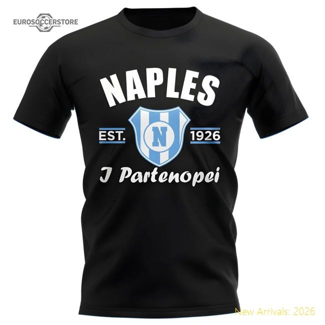 Official Authentic Napoli Established Football T-Shirt (Black)