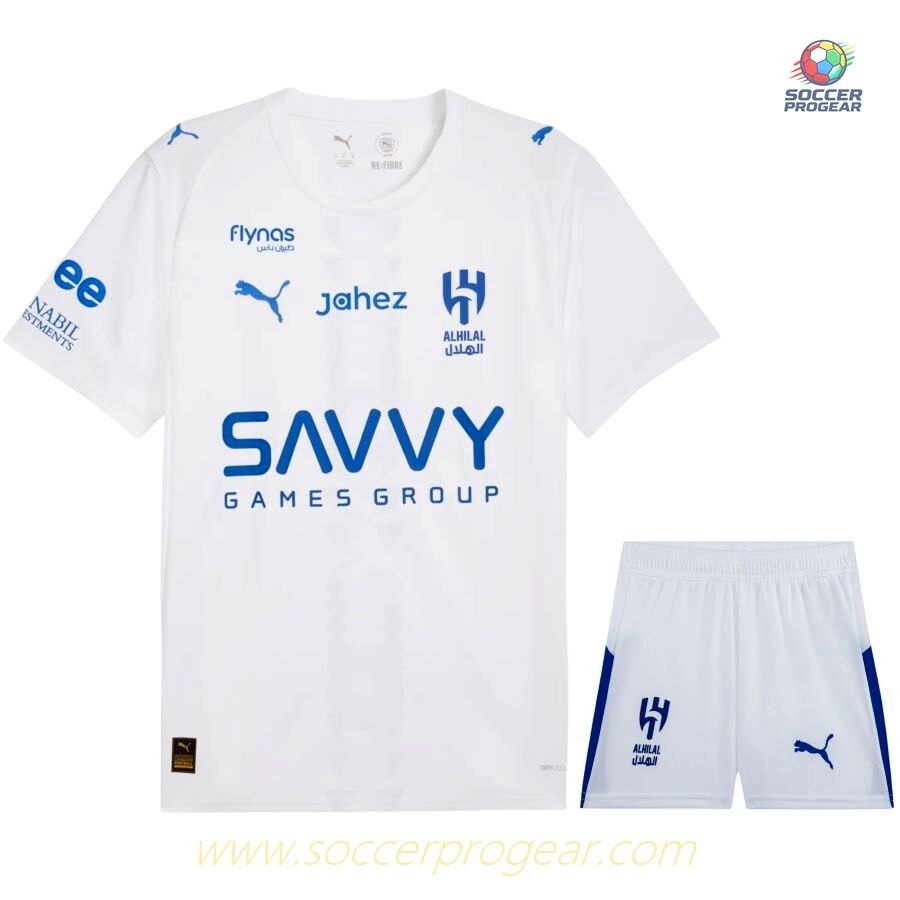 AL Hilal Away Kids Edition Jersey Set Soccer Football Shirt 2025-2026 Season