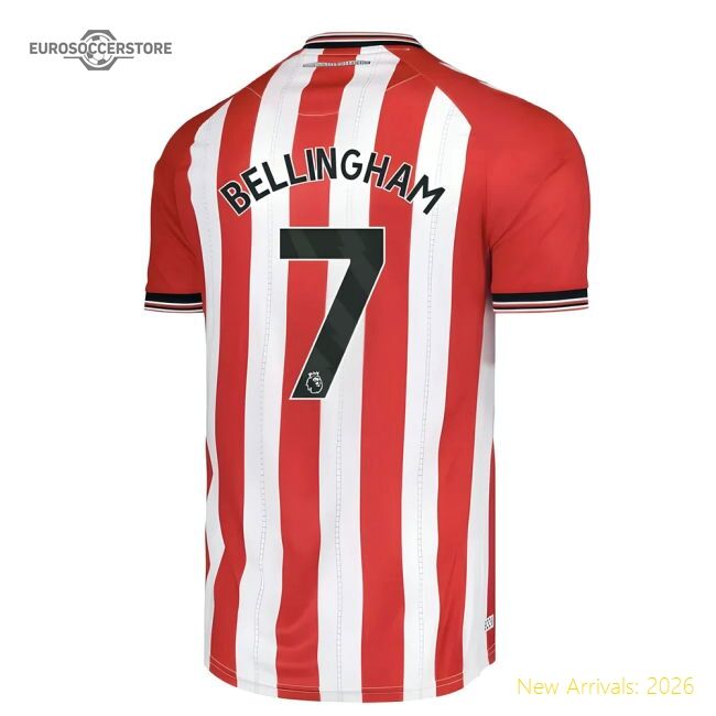 Authentic 2025-2026 Sunderland Home Shirt (bellingham 7) - Premium