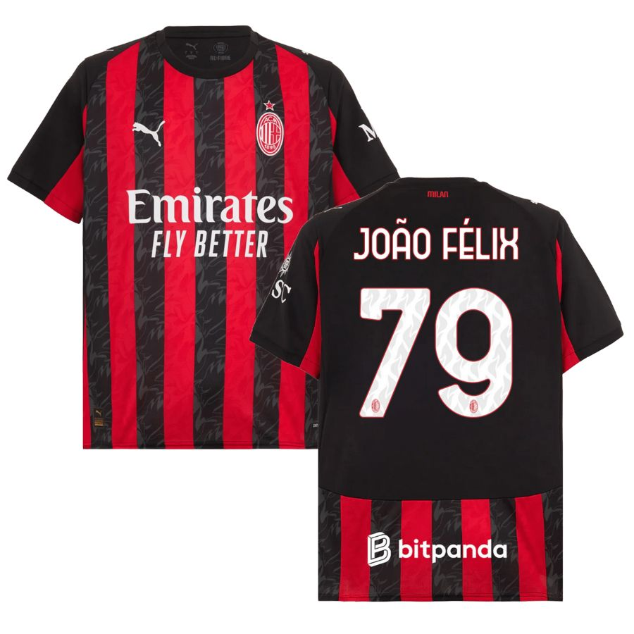 AC Milan Home Shirt 79 Joao Felix 202526 - Official Replica 9877