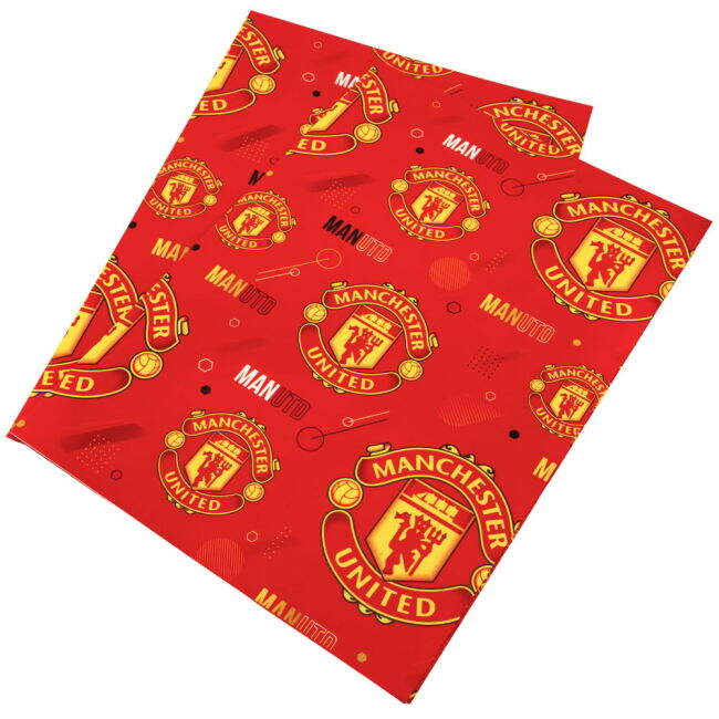 classic Manchester United FC Text Gift Wrap