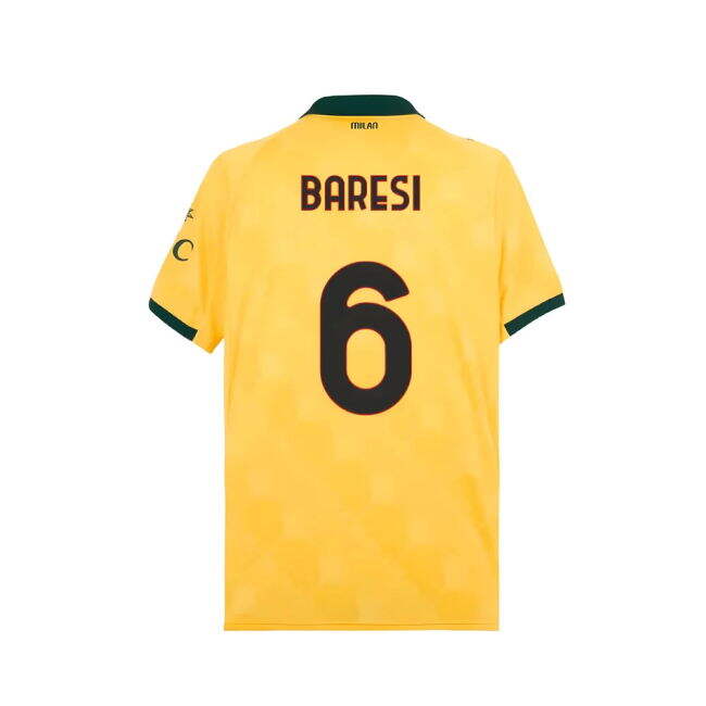 Pro Series Acm Ac Milan Third Shirt Baresi #6 New Release Committe...