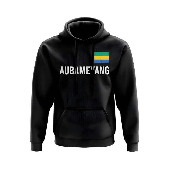 Performance-Driven Pierre-Emerick Aubameyang Gabon Name Hoody (Black)
