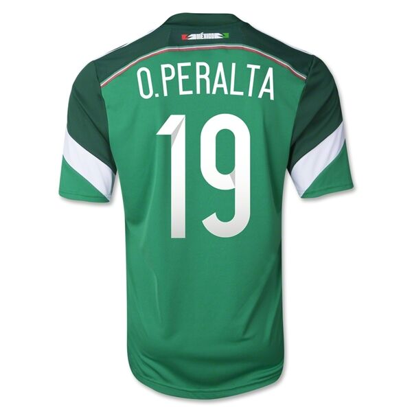 2014 Mexico 19 OPERALTA Home Green Soccer Jersey Shirt - Official