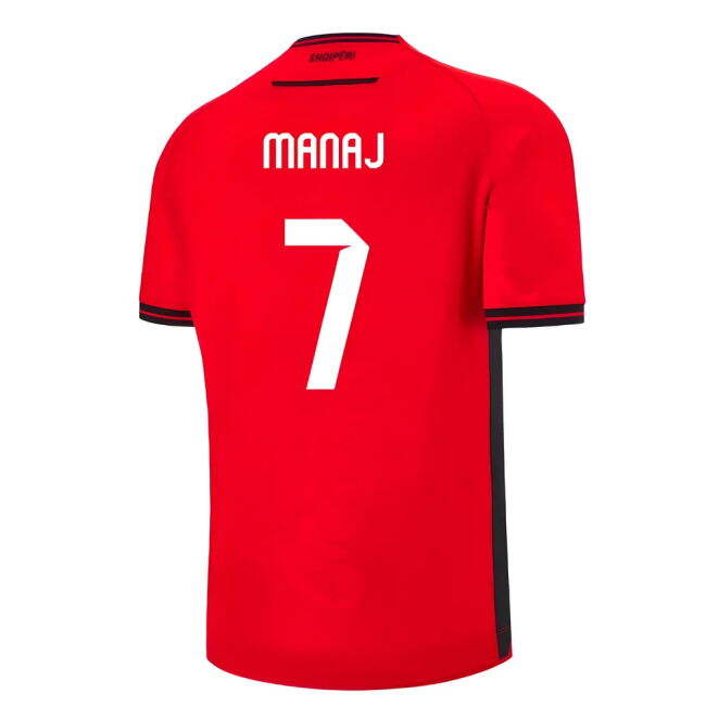 2025-2026 Albania National Team Home Jersey (Manaj 7)