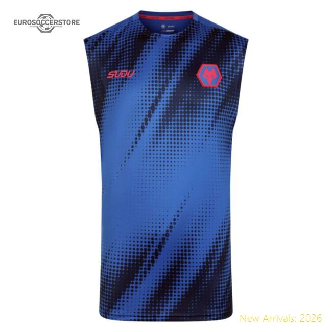 Top-grade 2025-2026 Wolves Players Training Vest (lapis Blue) (your