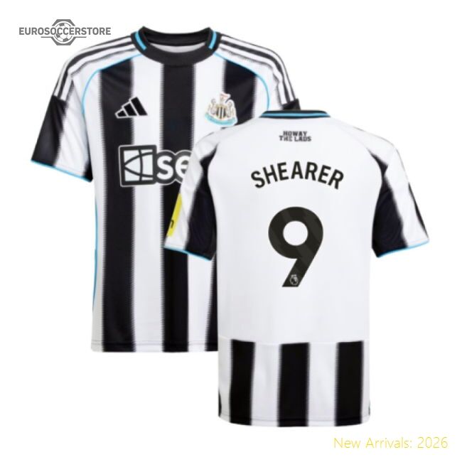 Official 2025-2026 Newcastle Home Shirt (kids) (shearer 9) - Premium