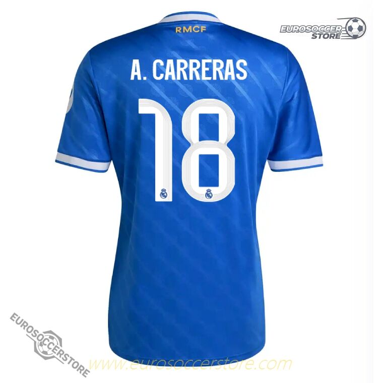 A. CARRERAS 18 Real Madrid Third Jersey for the 25-26 Season